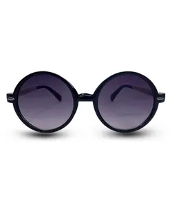 عینک آفتابی زنانه مشکی گرد برند گوچی یووی۴۰۰