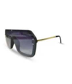 عینک آفتابی زنانه مشکی مربعی SAINT LAURENT یووی 400