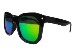 عینک آفتابی زنانه جیوه ای سبز مربعی چنل یووی 400