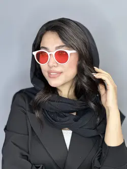 عینک افتابی Gentel monster جنتل مانستر اسپرت سفید قرمز یووی ۴۰۰