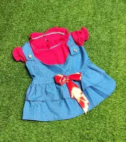 پیراهن دخترانه لباس سگ بزرگ طرح لی