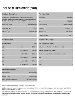 جوهر اکریلیک رنگ اکسید قرمز CRO