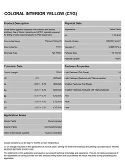 جوهر اکریلیک رنگ زرد (فضای داخلی) CYG