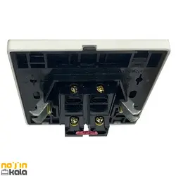 کلید دو پل آسیا الکتریک مدل کریستال صدفی-طلایی