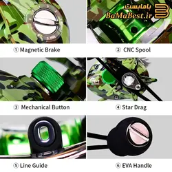 چرخ ماهیگیری بیت کستینگ راست می سی سی پی