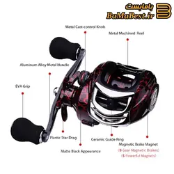 چرخ ماهیگیری بیت کستینگ چپ ولکانو