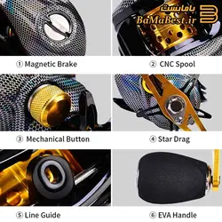 چرخ ماهیگیری بیت کستینگ راست آلفا