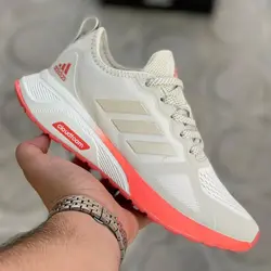 کتانی آدیداس کلود فوم سفید نارنجی Adidas Cloudfoam