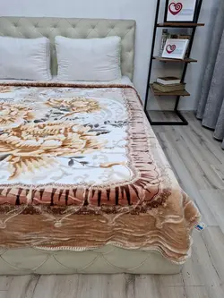 پتو ضخيم ابريشمي دورو دندون موشي ٢نفره