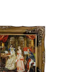 تابلو فرش ماشینی طرح پیانو زن 6