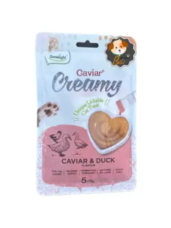 بستنی گربه دنتالایت با طعم خاویار و اردک پک ۵ عددی ـ  DENTALIGHT CAT CREAMY CAVIAR & DUCK