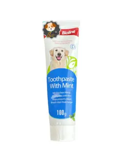 خمیردندان سگ بایولاین با طعم نعنا ۱۰۰ گرمی ـ BIOLINE TOOTHPASTE WITH MINT 100 GR