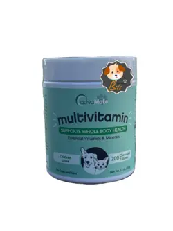 قرص مولتی ویتامین سگ و گربه کادوامیت آمریکا ۲۰۰ عددی ـ CADVAMATE MULTIVITAMIN FOR DOG AND CAT 200 PCS