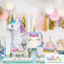 آویز ریش ریش کاغذی 35 سانتی (بسته 10 عددی) سرخابی