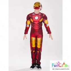 لباس کودک پسرانه ابر قهرمان مرد آهنی (IronMan) عضلانی