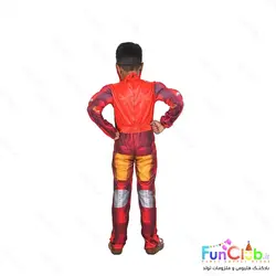 لباس کودک پسرانه ابر قهرمان مرد آهنی (IronMan) عضلانی