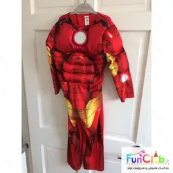 لباس کودک پسرانه ابر قهرمان مرد آهنی (IronMan) عضلانی