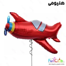 بادکنک هلیومی فویلی سایز بزرگ طرح هواپیما قرمز