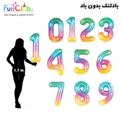 بادکنک خالی اعداد سایز متوسط ژله ای