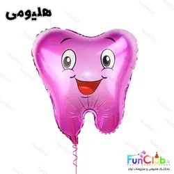 بادکنک هلیومی فویلی سایز متوسط طرح دندان دختر
