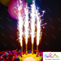 فشفشه روی کیک 20 سانتی 6 عددی