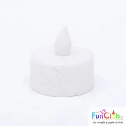 شمع وارمر ال ای دی سوپر لوکس طرح دایره اکلیلی (بسته 6 عددی) - (رنگبندی:سفید-قرمز-مشکی)