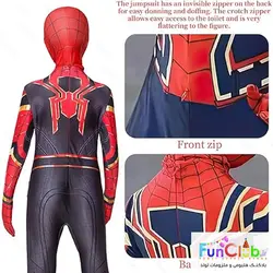 لباس کودک پسرانه ابر قهرمان اسپایدرمن دیزاین InfinityWar استرچ (جدید 2024)