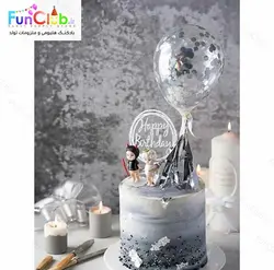 مینی بادکنک روکیکی شیشه ای همراه با پولکی (دارای رنگبندی) - غیر هلیومی ویژه تهران