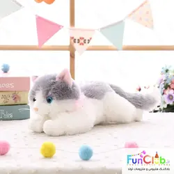 عروسک پولیش - بچه گربه خوابیده موزیکال 25 سانت (دارای رنگبندی)