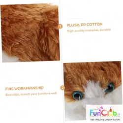 عروسک پولیش - بچه گربه خوابیده موزیکال 25 سانت (دارای رنگبندی)