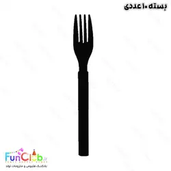 چنگال یکبار مصرف ساده رنگی بسته 10 عددی (دارای رنگبندی)