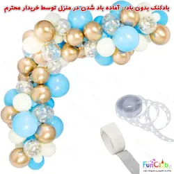 پکیج بادکنک آرایی در منزل تم آبی طلایی