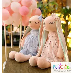 عروسک پولیش نانو - خرگوش ناز گوش دراز صورتی پاستل (دارای سایزبندی و رنگبندی) - شروع قیمت از: