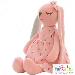 عروسک پولیش نانو - خرگوش ناز گوش دراز صورتی پاستل (دارای سایزبندی و رنگبندی) - شروع قیمت از: