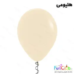 بادکنک هلیومی لاتکسی ساده رنگ کرم شنی