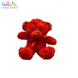 عروسک پولیش - خرس راس 25 سانت قرمز