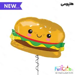 بادکنک هلیومی فویلی سایز بزرگ طرح همبرگر