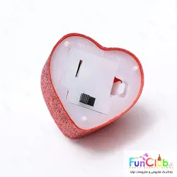 شمع وارمر ال ای دی سوپر لوکس طرح قلبی متالیک قرمز (بسته 6 عددی)