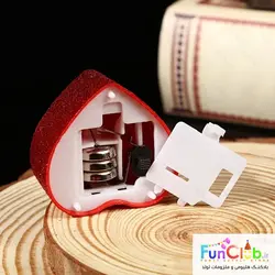 شمع وارمر ال ای دی سوپر لوکس طرح قلبی متالیک قرمز (بسته 6 عددی)