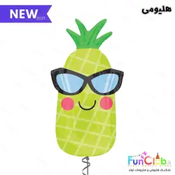 بادکنک هلیومی فویلی سایز متوسط طرح آناناس عینکی