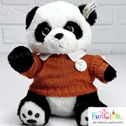 عروسک پولیش - پاندا لباس بافتنی 22 سانت - (لباس دارای رنگبندی)