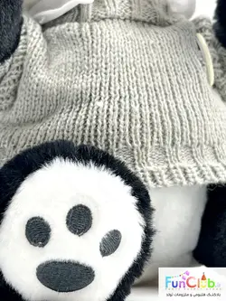 عروسک پولیش - پاندا لباس بافتنی 22 سانت - (لباس دارای رنگبندی)