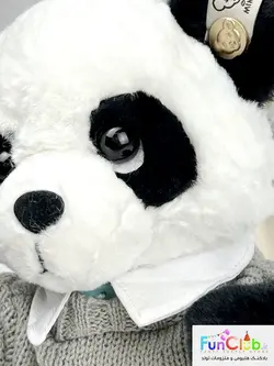 عروسک پولیش - پاندا لباس بافتنی 22 سانت - (لباس دارای رنگبندی)