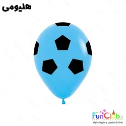 بادکنک هلیومی لاتکسی طرحدار دیزاین توپ فوتبال (دارای رنگبندی)
