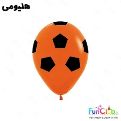 بادکنک هلیومی لاتکسی طرحدار دیزاین توپ فوتبال (دارای رنگبندی)