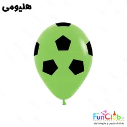بادکنک هلیومی لاتکسی طرحدار دیزاین توپ فوتبال (دارای رنگبندی)