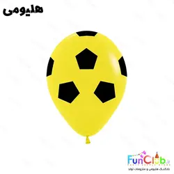بادکنک هلیومی لاتکسی طرحدار دیزاین توپ فوتبال (دارای رنگبندی)