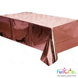 سفره رومیزی ابعاد 1*2 متر متالیک صورتی