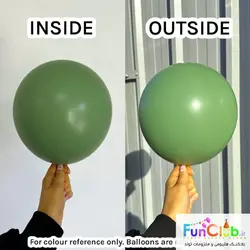بادکنک لاتکسی TOPTEX خالی فشن بسته 50 عددی رنگ سبز اکالیپتوس