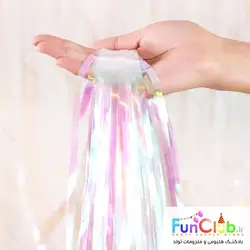 بک دراپ (تزیین پشت میز) 1*2 متر هولوگرافیک کریستال سفید